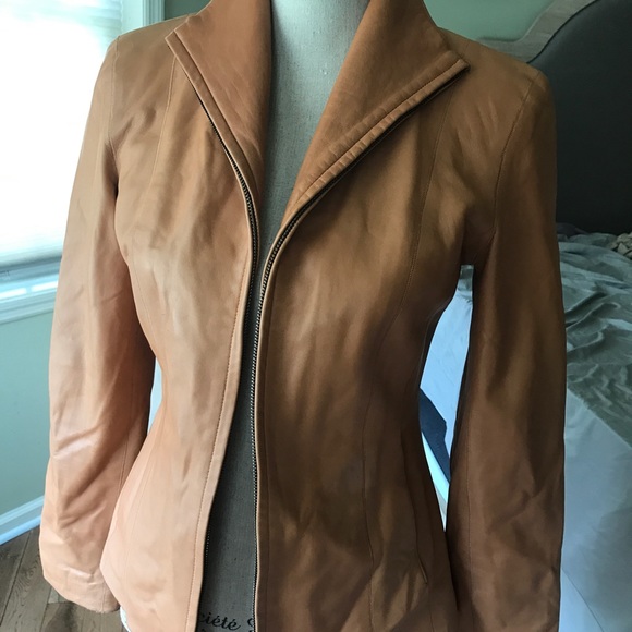 Cole haan vintage lambskin leather jacket 2 - Picture 2 of 4